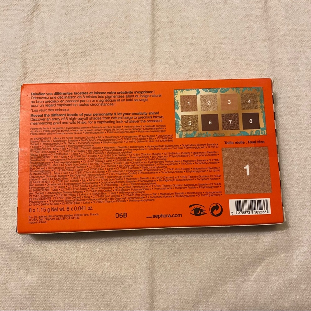 Sephora Collection Animal Eyes Eyeshadow Palette 8 Shadows Brown Gold Bronze - Picture 3 of 8